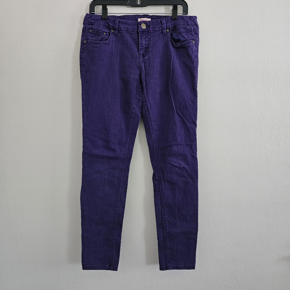 Fire Los Angeles Purple Denim Skinny Jeans Cotton Spandex Stretch Casual Size 9